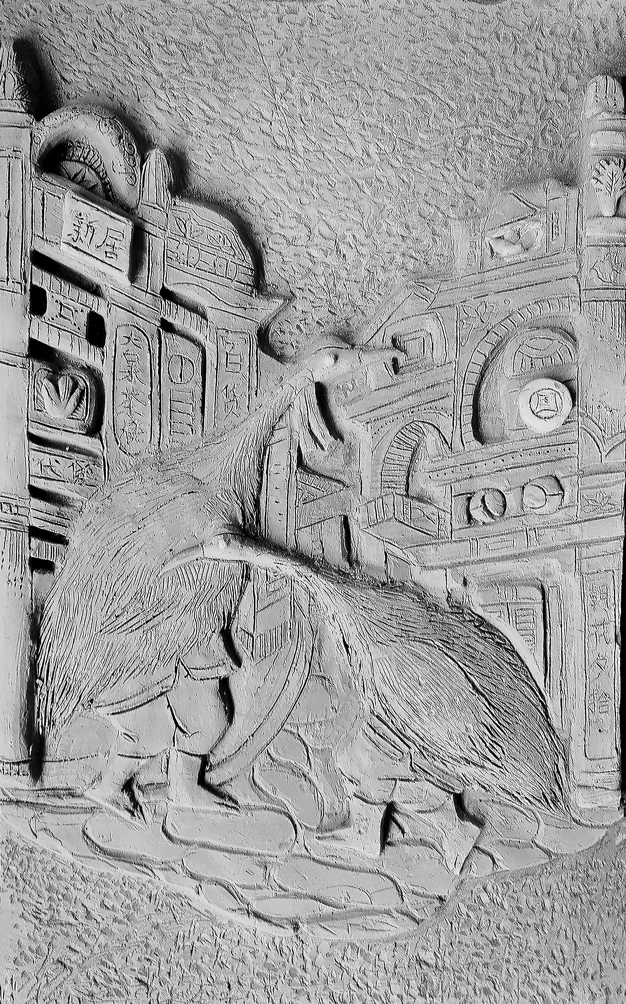 泥塑浮雕作品-古田路9号-品牌创意/版权保护平台