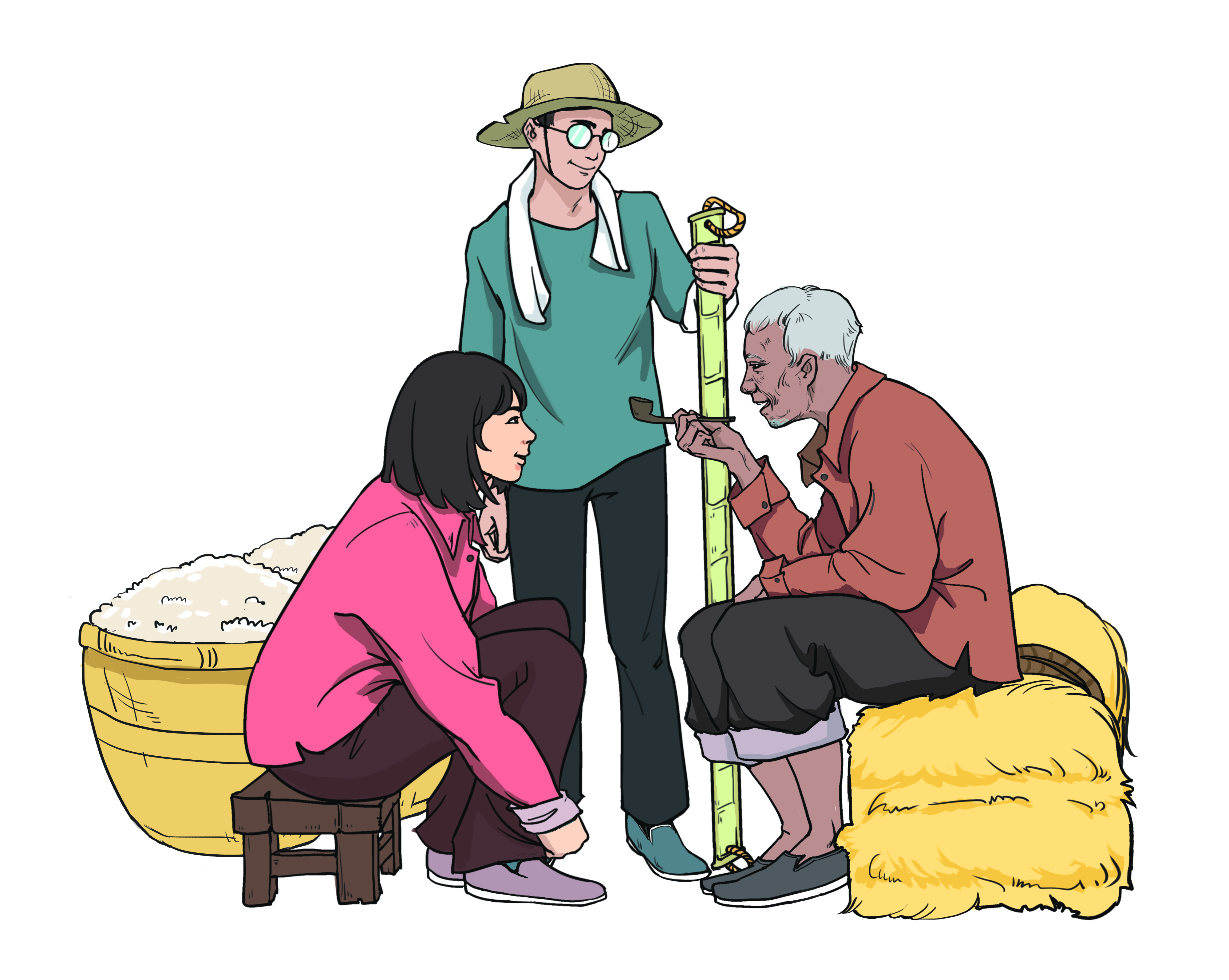 新叶昆曲插画80年代知情人物形象