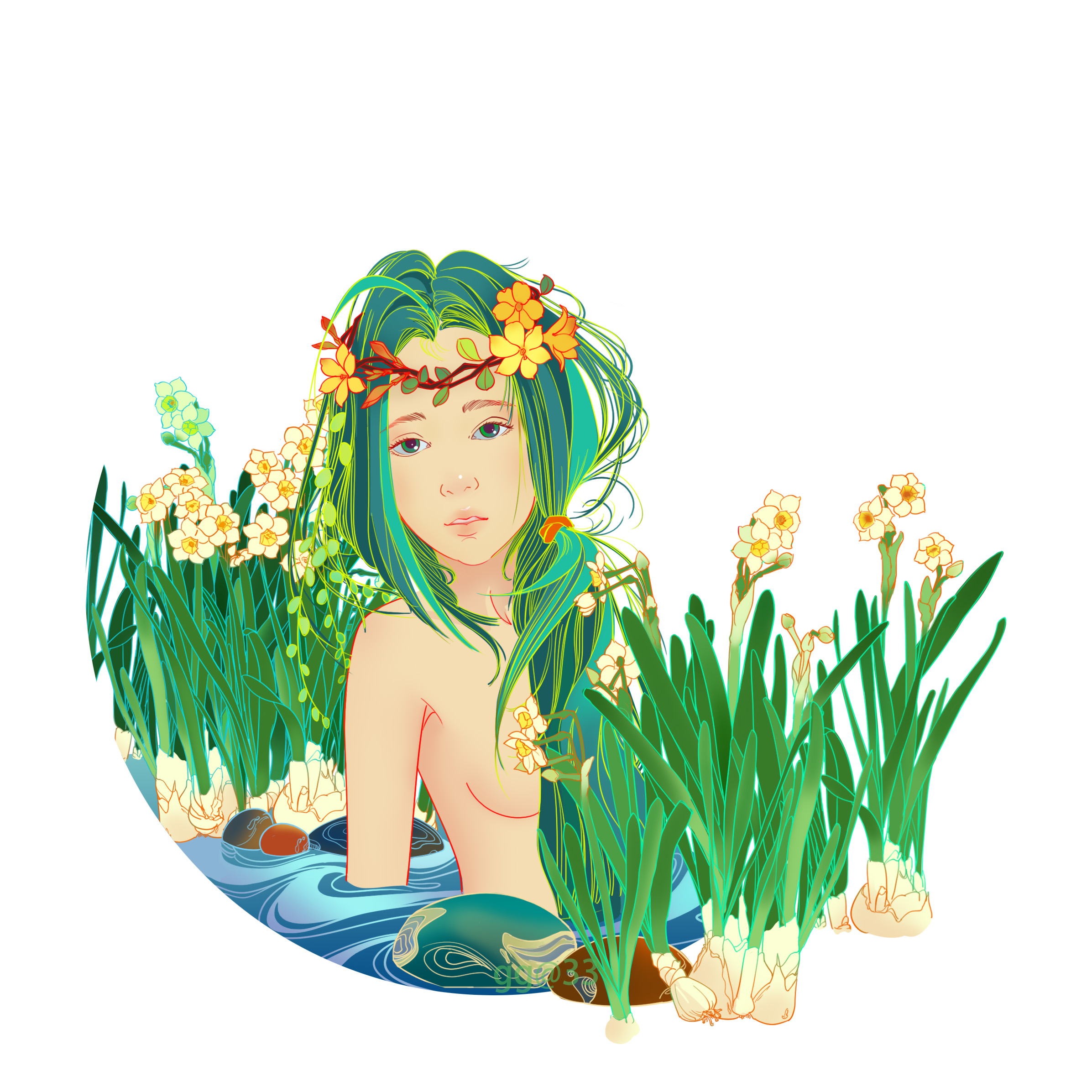 四季少女插画练习