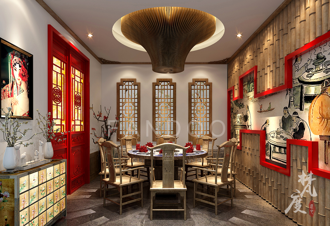 火锅店装修图片创意火锅店效果图给你看梵度设计