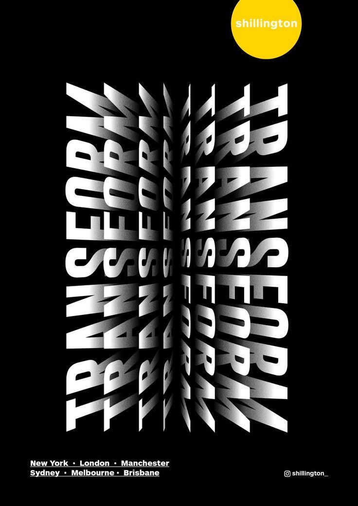 pinterest丨分享创意黑白文字排版海报