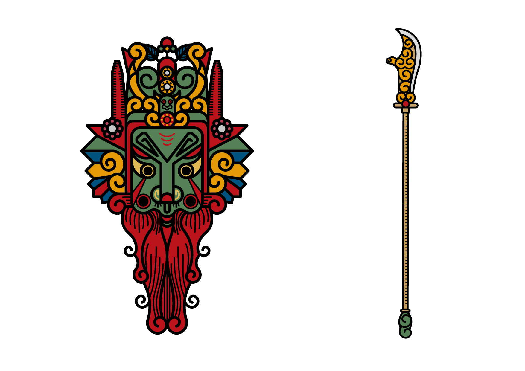 地戏人物·太鸾地戏人物·姜子牙客户要求不多所以没做太多的延展,只