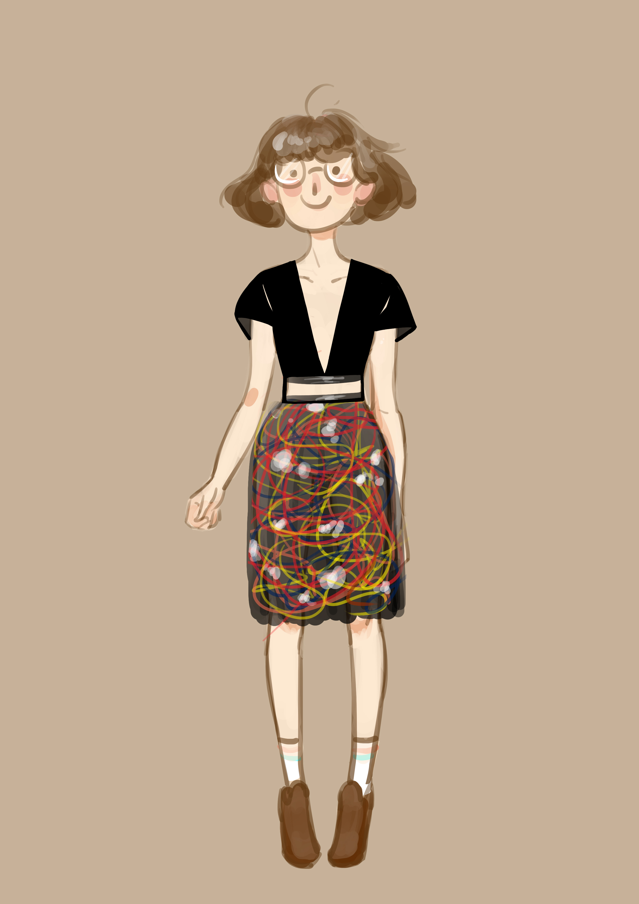 服装插画-古田路9号-品牌创意/版权保护平台