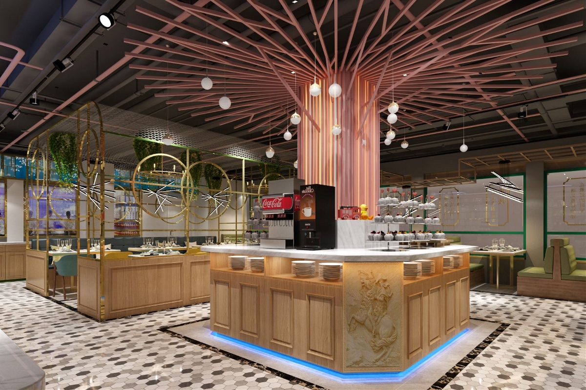 郑州西餐厅设计装修餐饮空间工装设计案例餐饮空间装修效果图