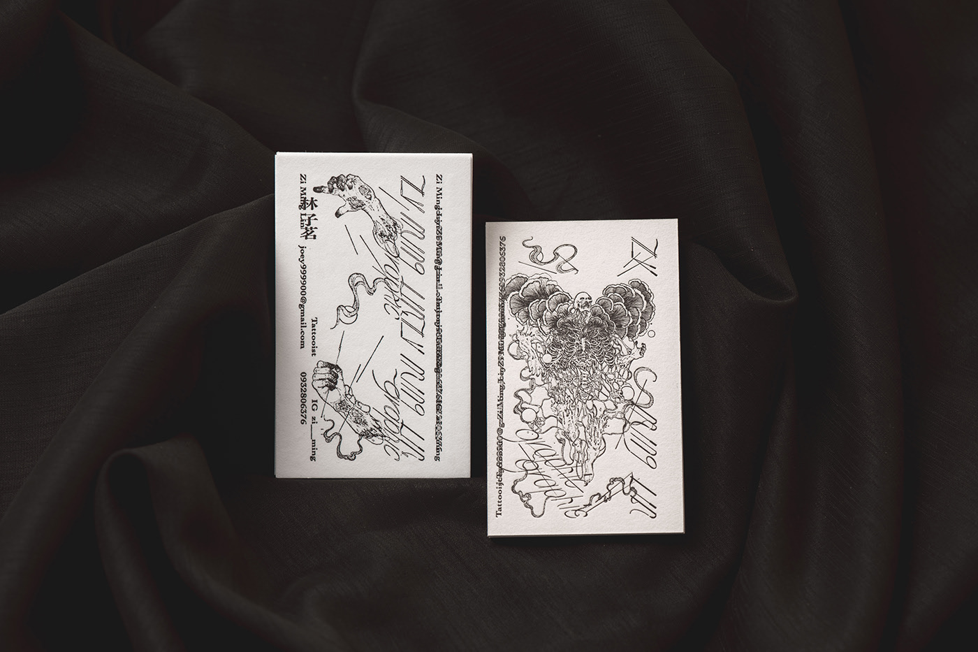 ziminglintattooist纹身师品牌名片设计