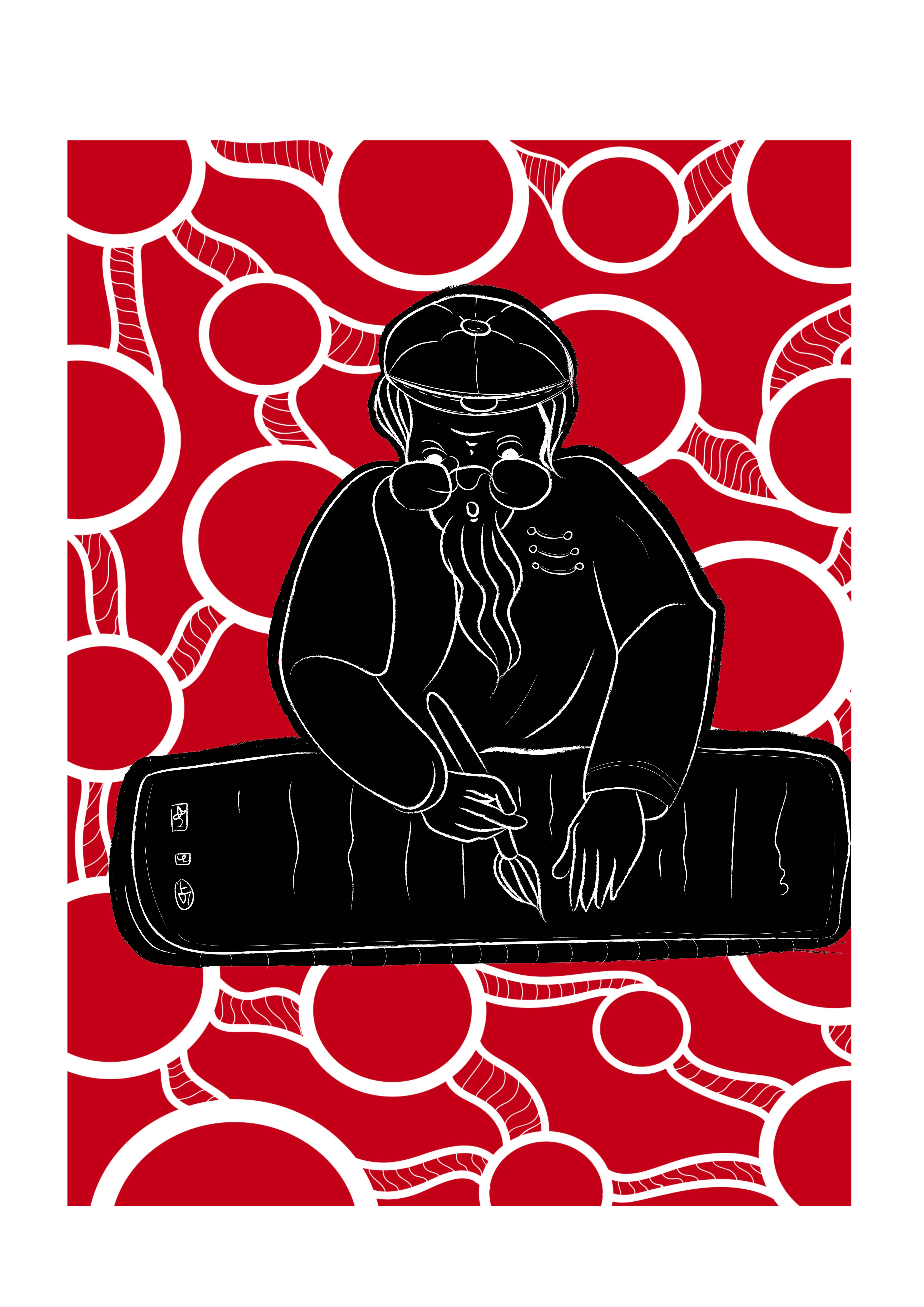 创意说明:尺度-海报设计的创意来源于尺幅千里与度外之人这两个成语