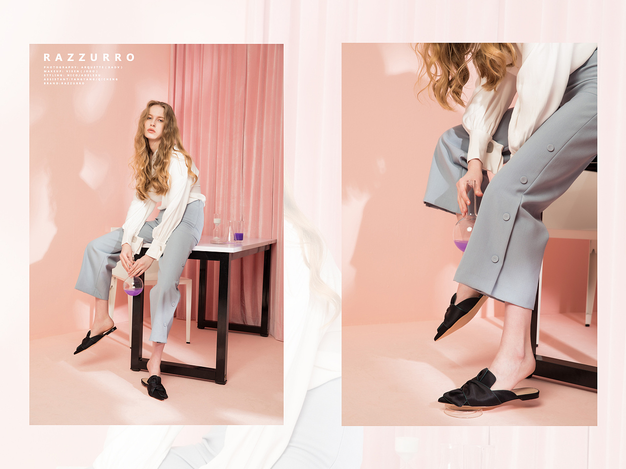 razzurro女鞋品牌形象大片时尚摄影