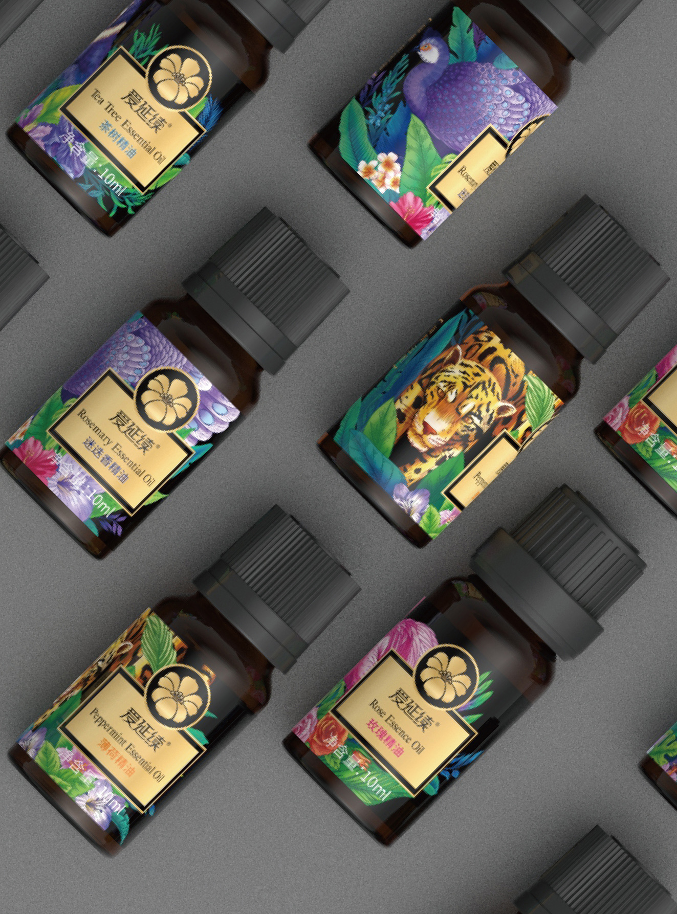 狮域包装x海南药用植物园精油包装设计