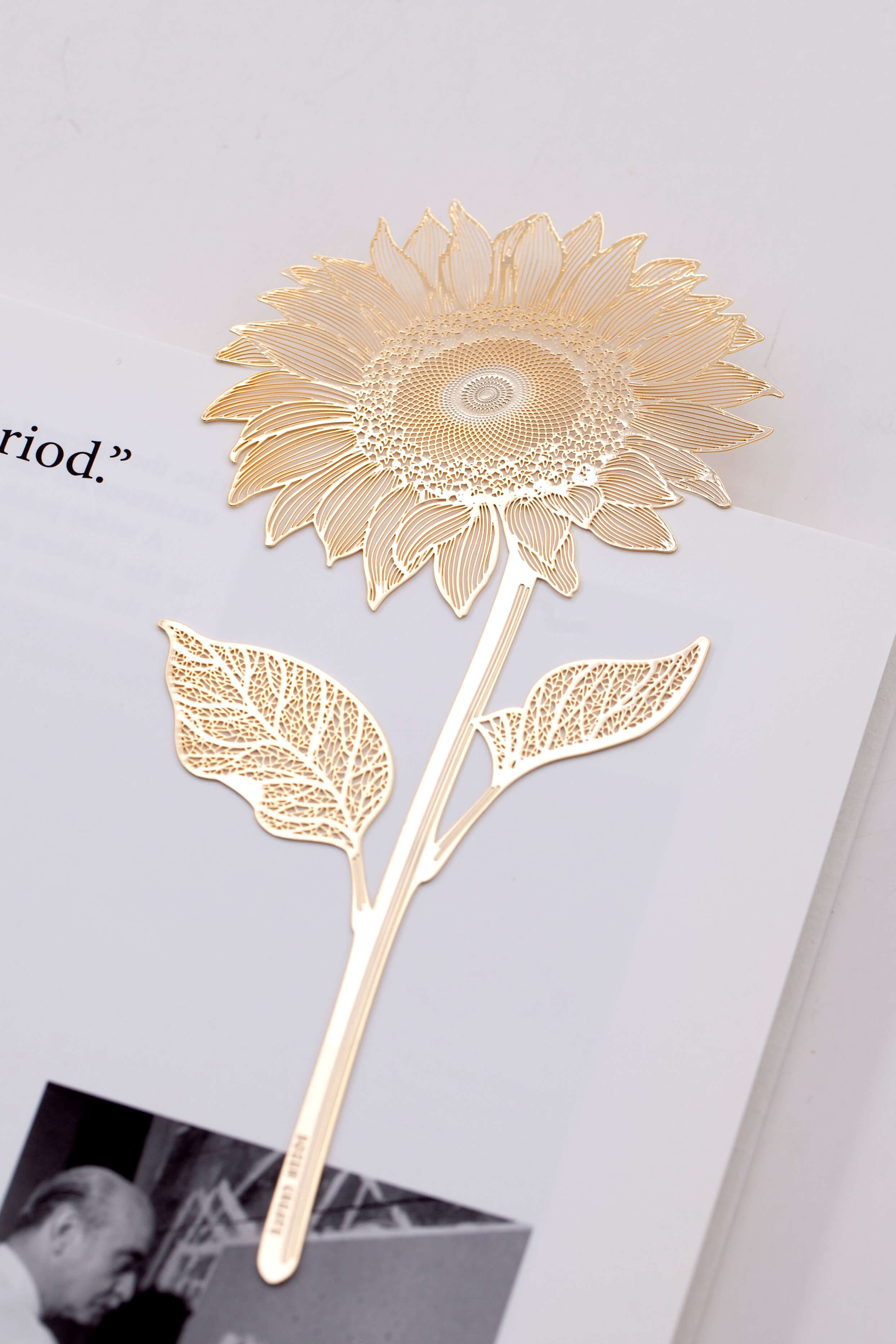 手心里向日葵书签