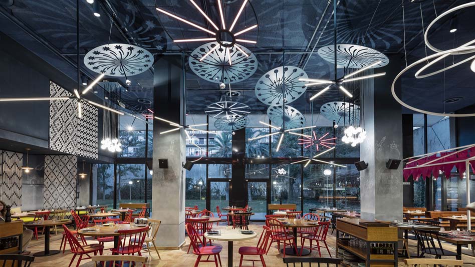 67成都音乐餐厅设计成都花主题餐厅装修网红音乐餐厅设计