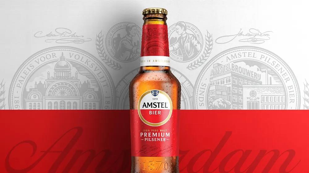 啤酒品牌"amstel"视觉形象升级-古田路9号-品牌创意/版权保护平台