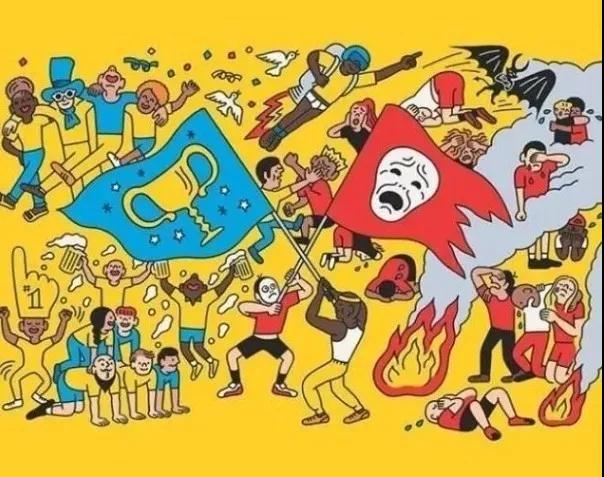 格调彩绘插画混乱中的秩序感