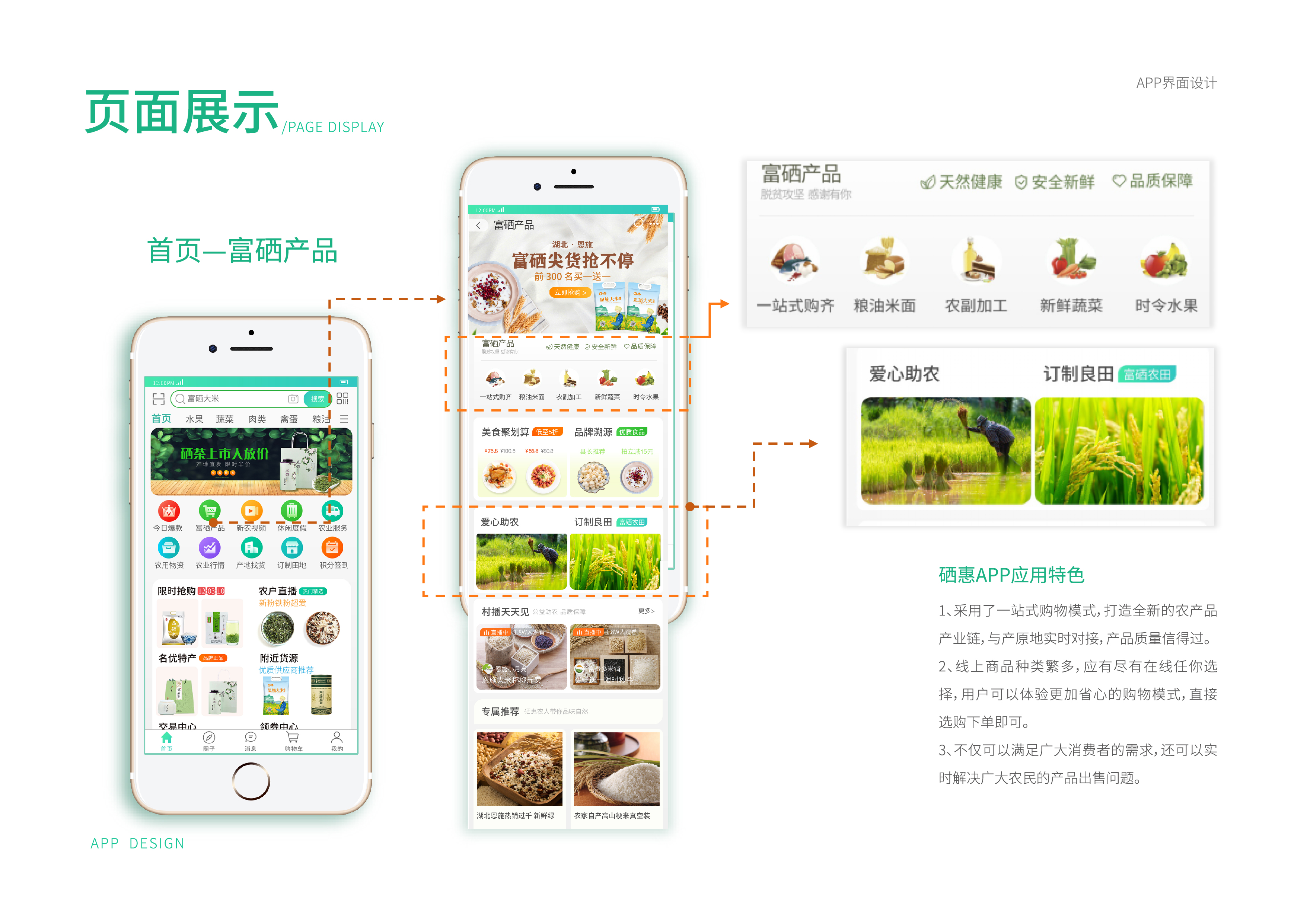 富硒农产品销售平台app界面设计