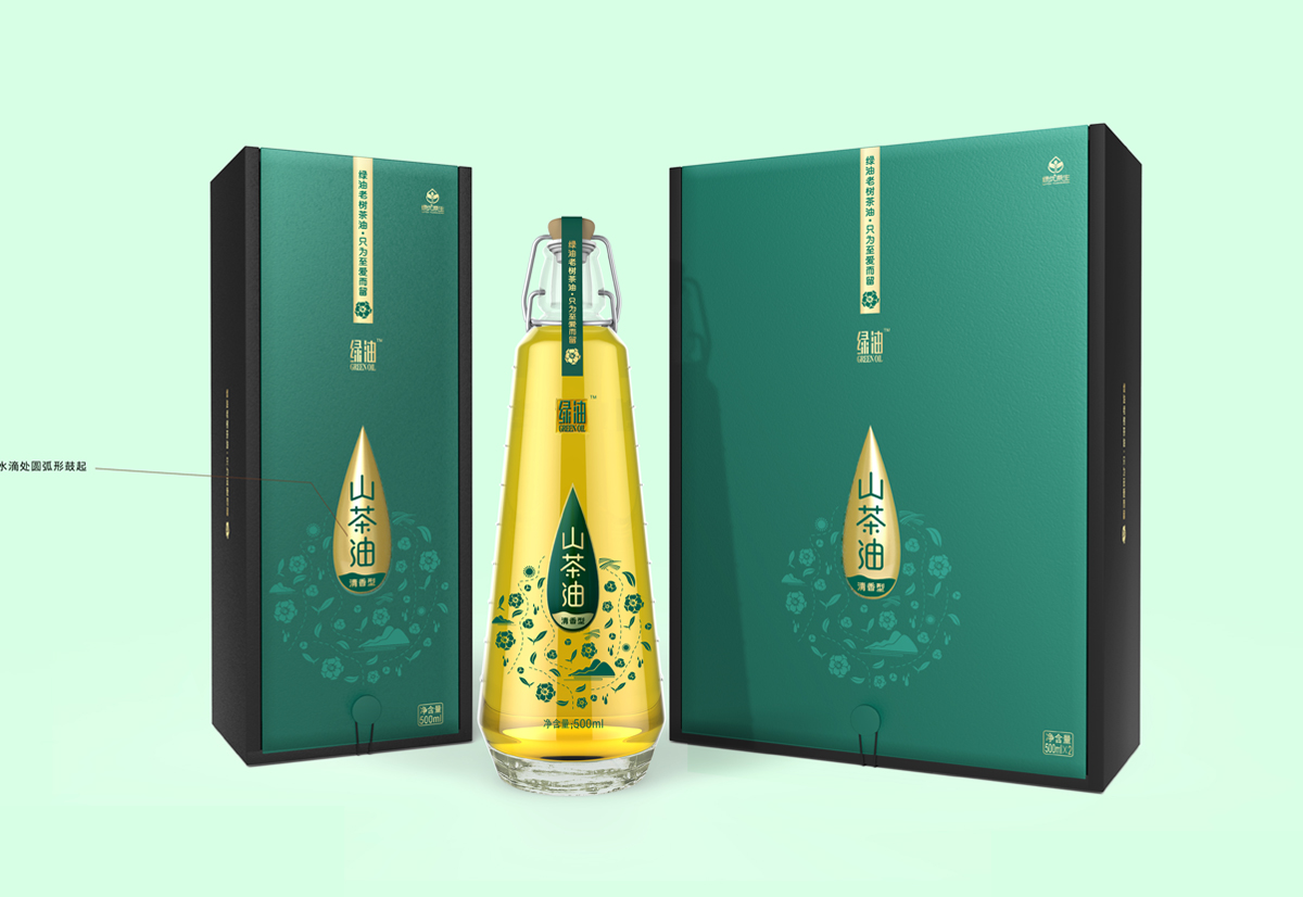 绿油食用油包装设计-古田路9号-品牌创意/版权保护平台