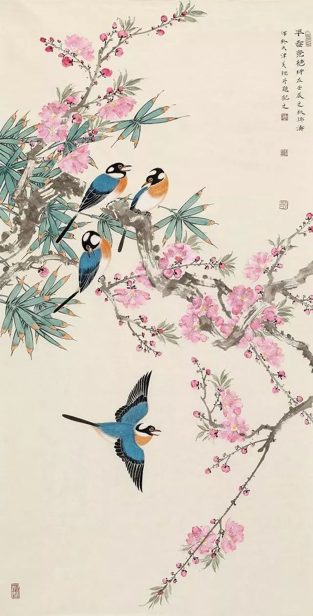 适合商业包装设计的花鸟工笔画-古田路9号-品牌创意/版权保护平台