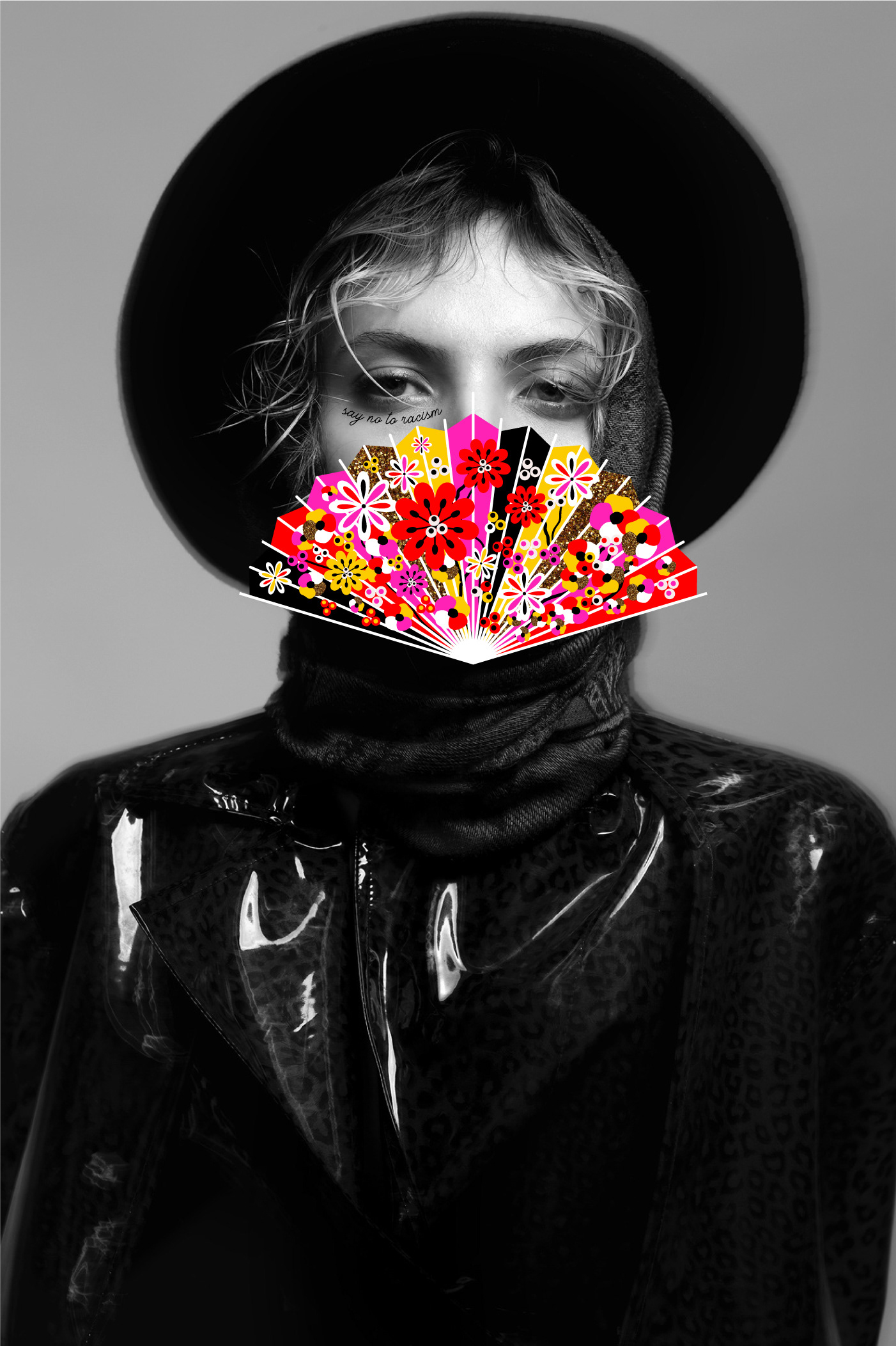 创意人物摄影口罩