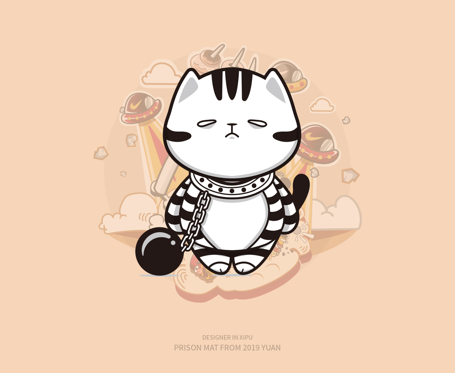 监狱猫ip形象设计