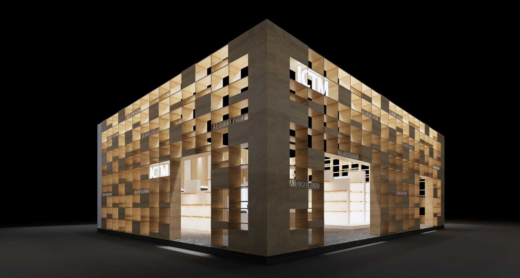 木结构展台设计格子格子一浅品牌策略