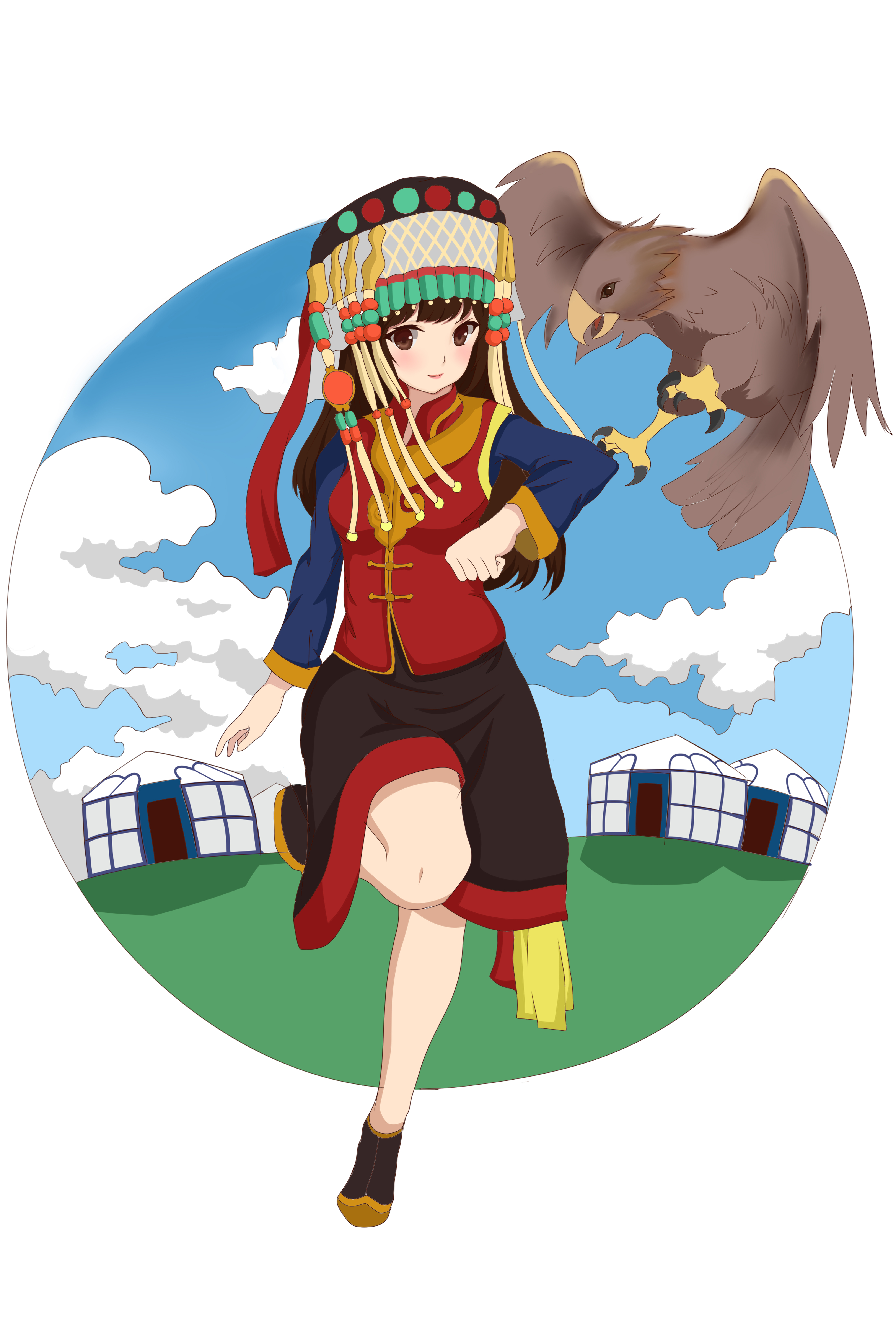 56个少数民族发现中国奔跑之美动漫绘画系列