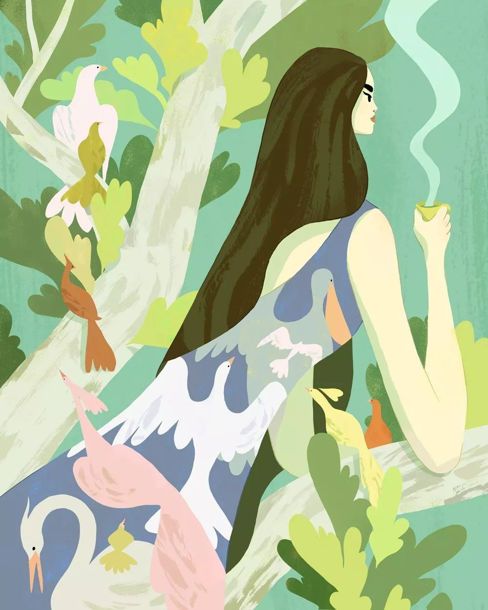 人与自然的美好相处kimsalt迷人的插画作品