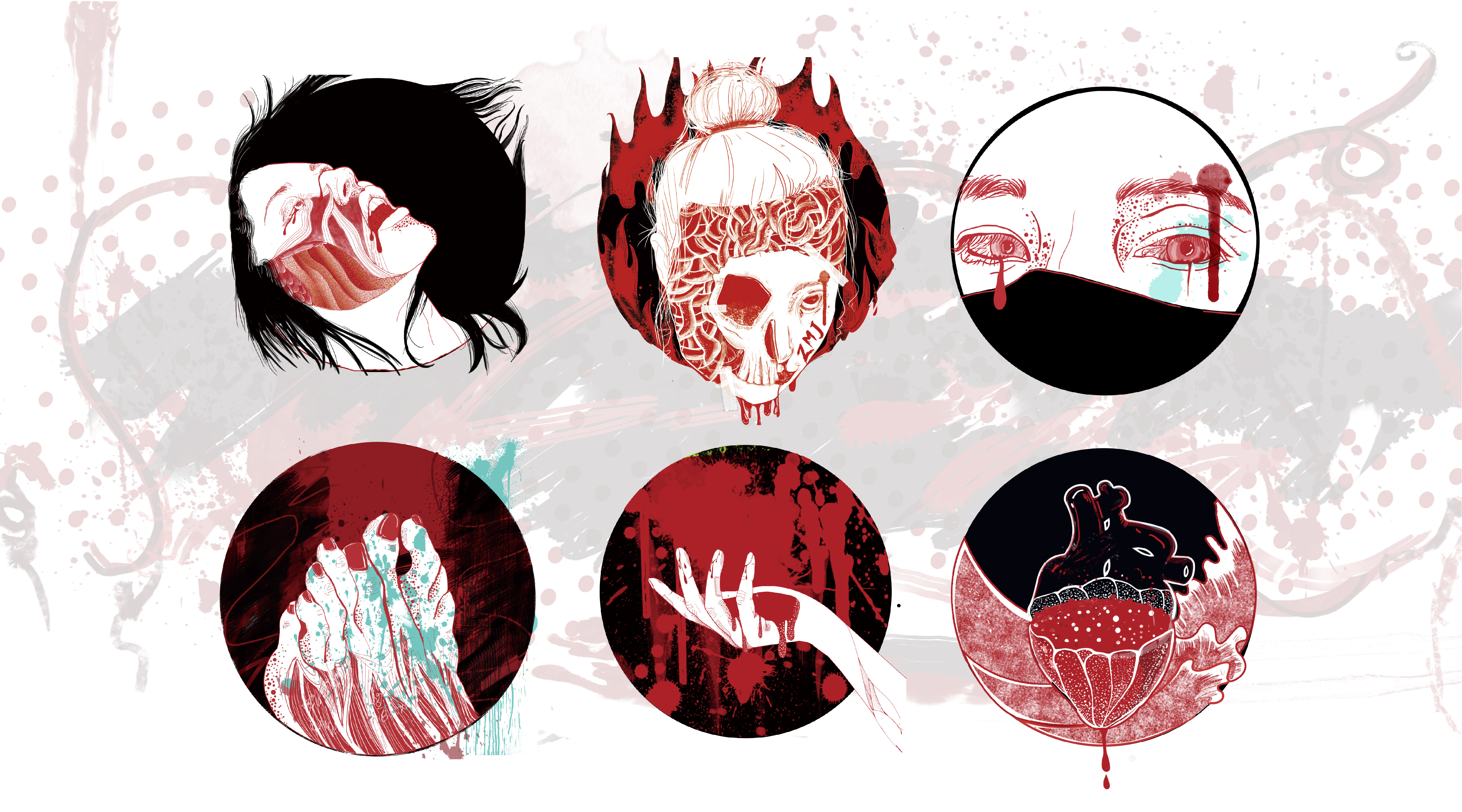 女权主义中女性基本人身权利公益插画设计曾旻婧