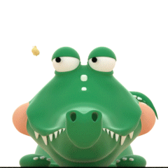 三维动态表情包-满面春光萌大鳄>快乐上线-古田路9号-品牌创意/版权