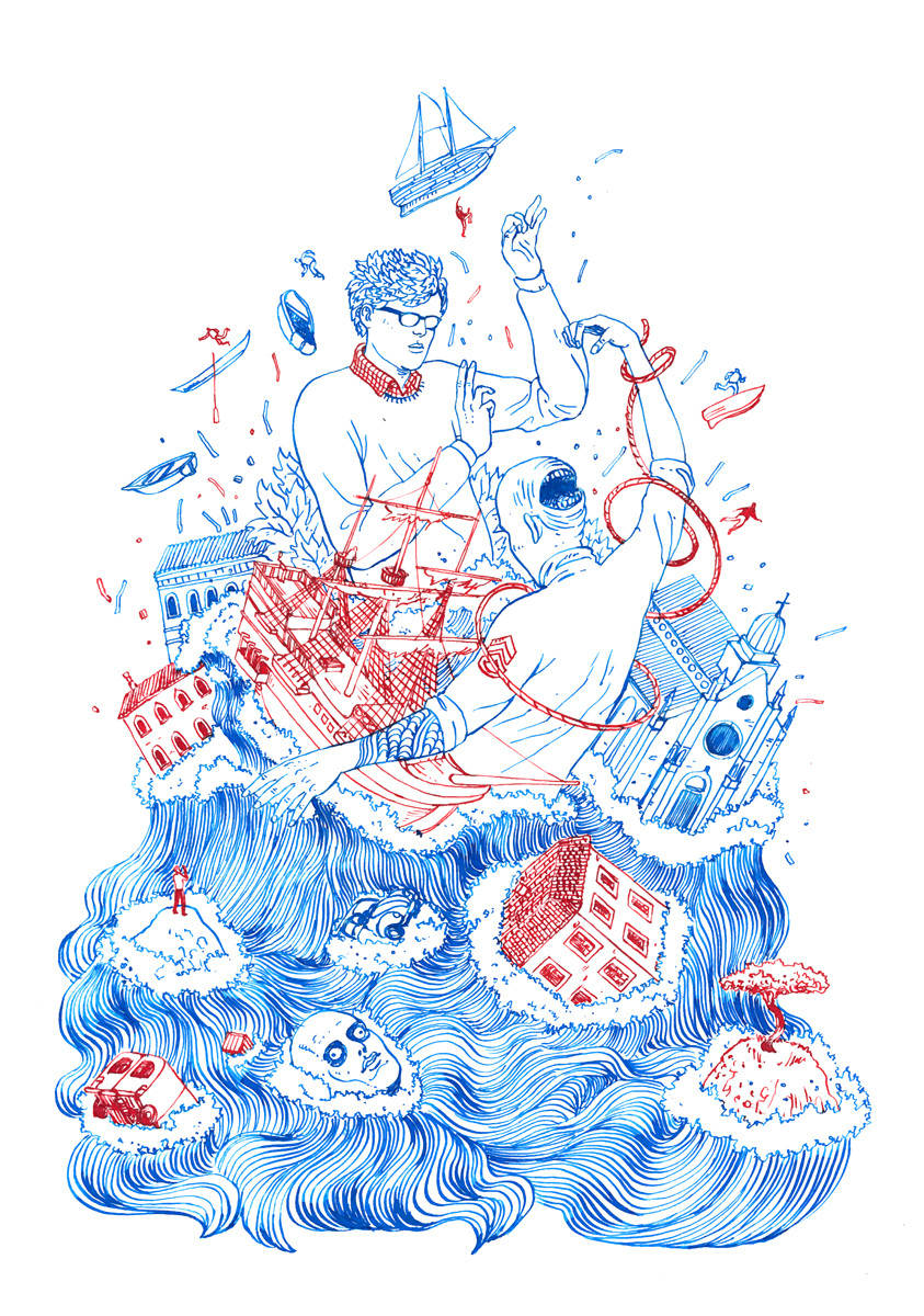 twocolorsseries插画设计