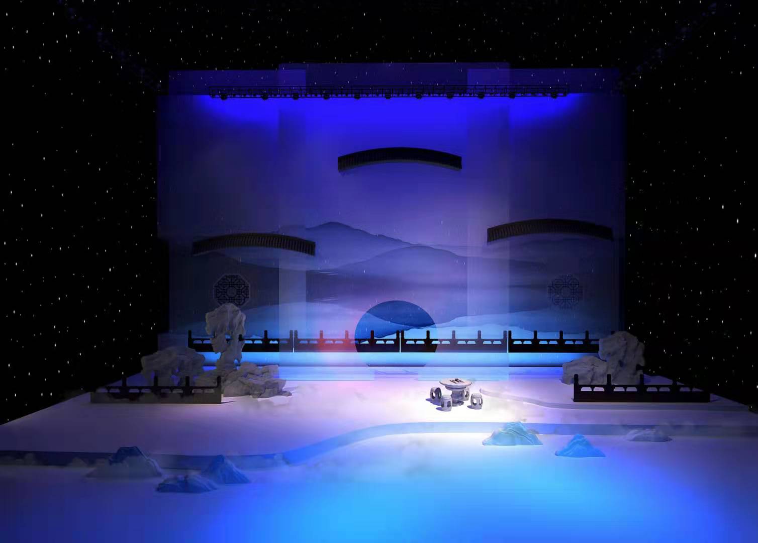 中国园林造景方法在舞台设计中的运用以西厢记舞台为例