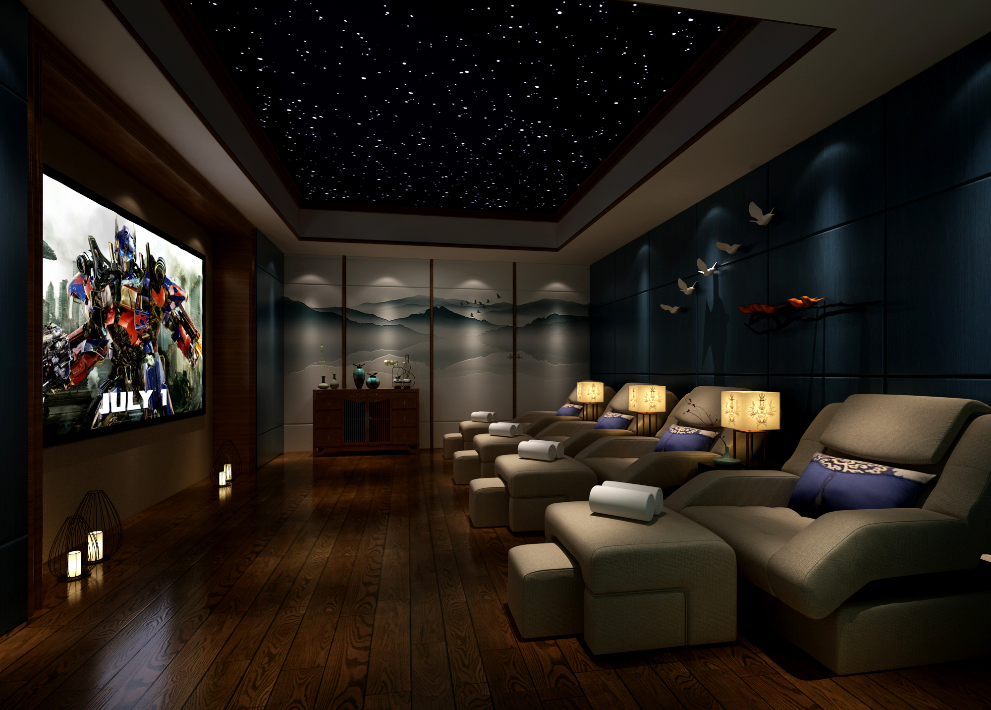 贵阳足疗养生馆设计公司观湖壹号皇家御足现代中式极致生活体验