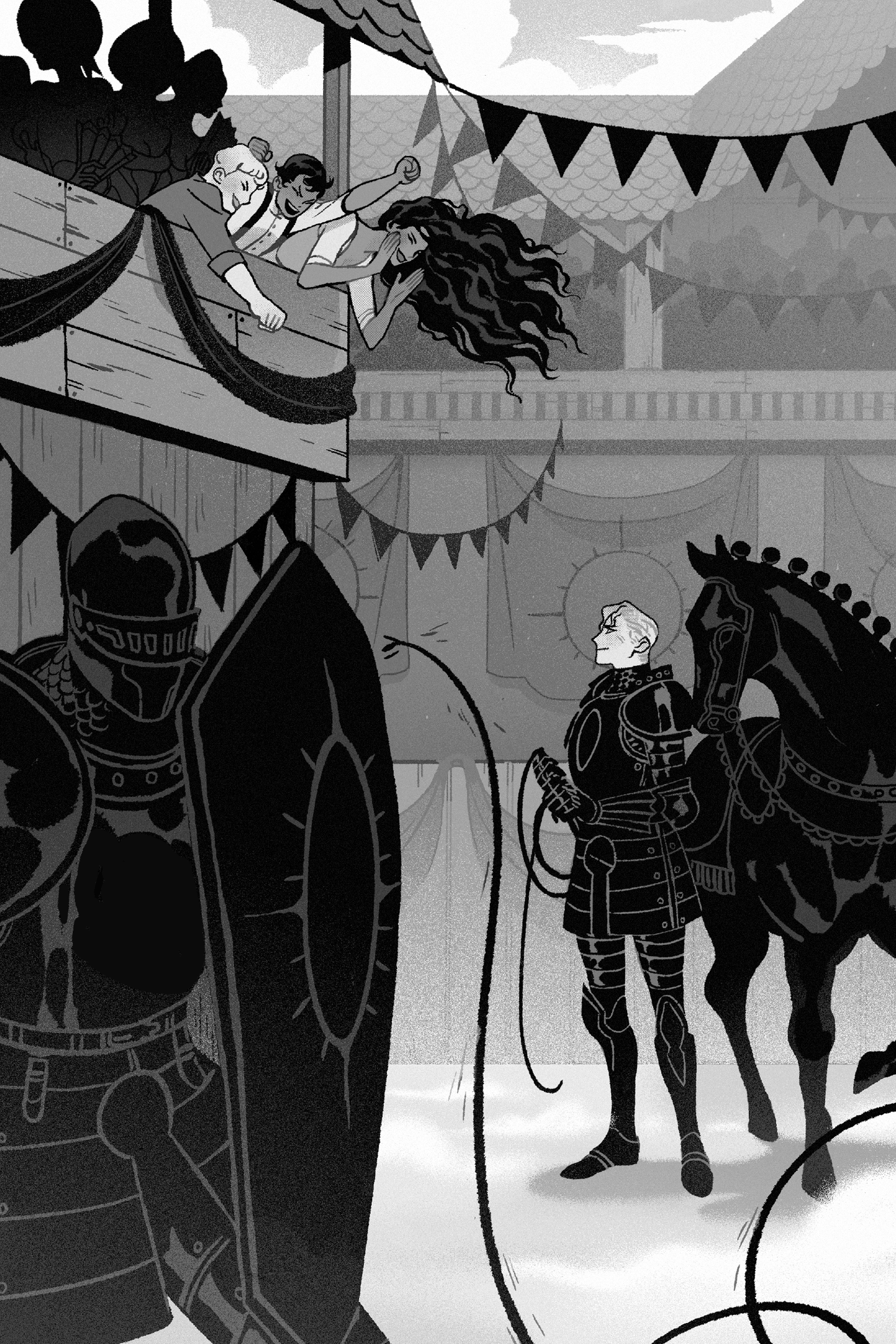 sarakipin中土世界插画骑士女巫和剑客