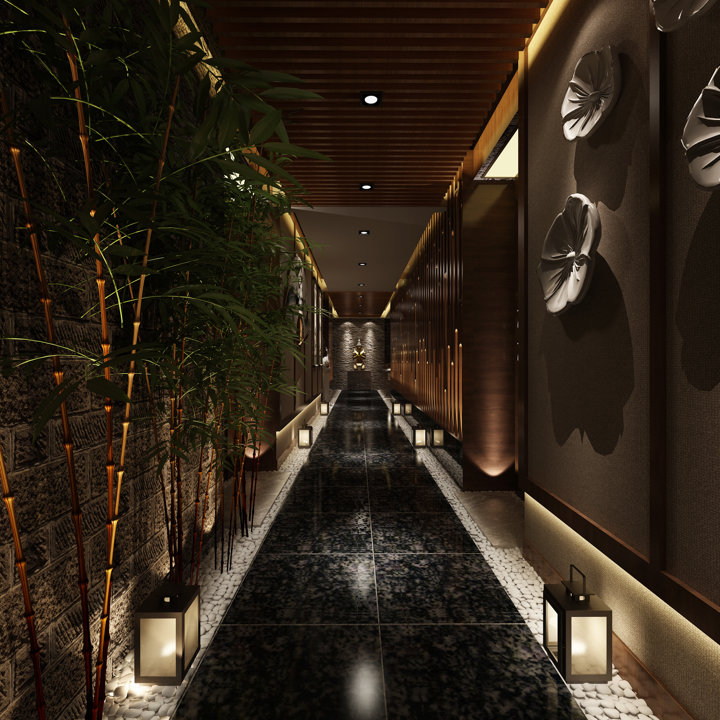 贵阳足疗养生馆设计公司观湖壹号皇家御足现代中式极致生活体验