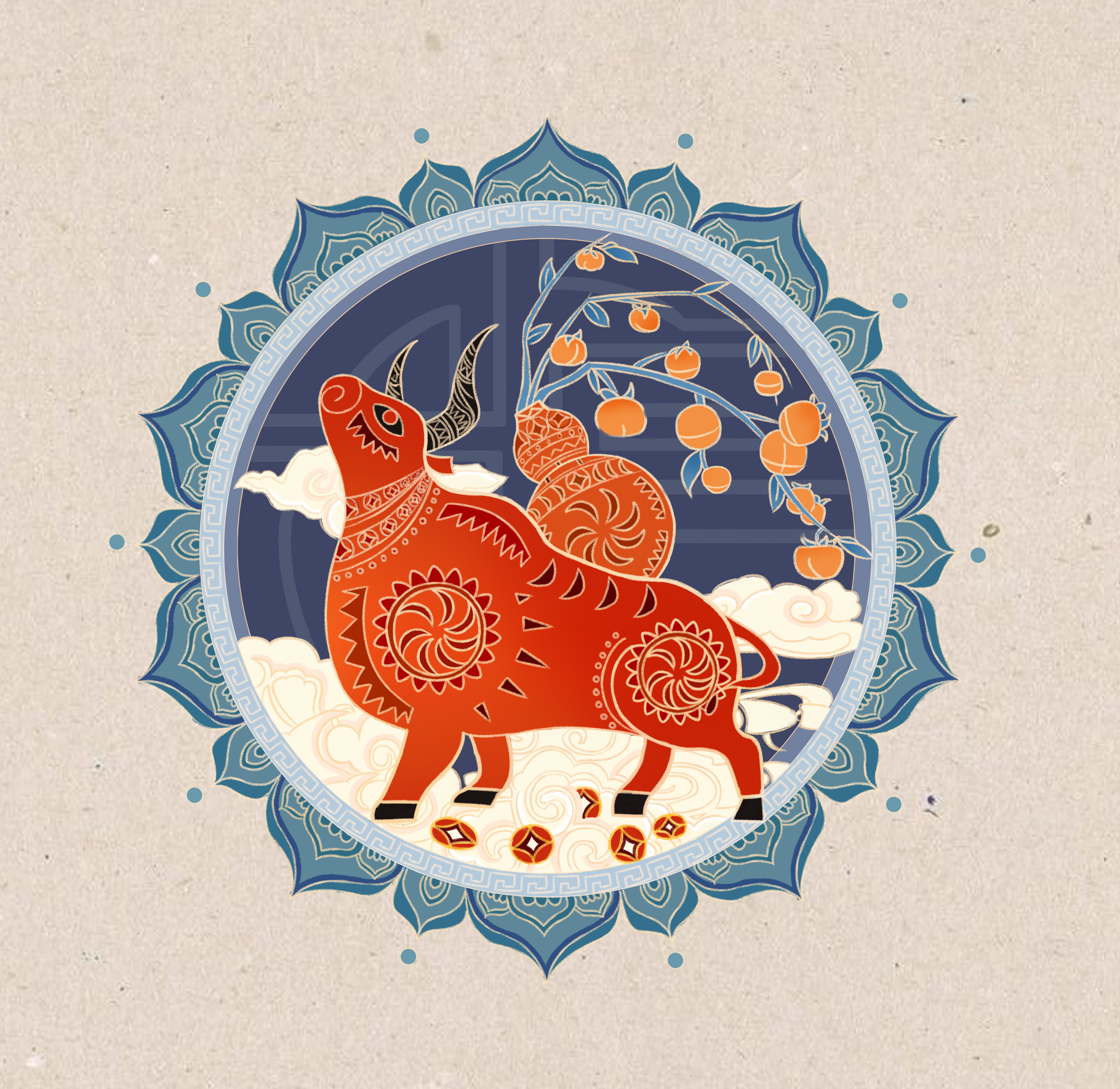 中国风插画近期练习-古田路9号-品牌创意/版权保护平台