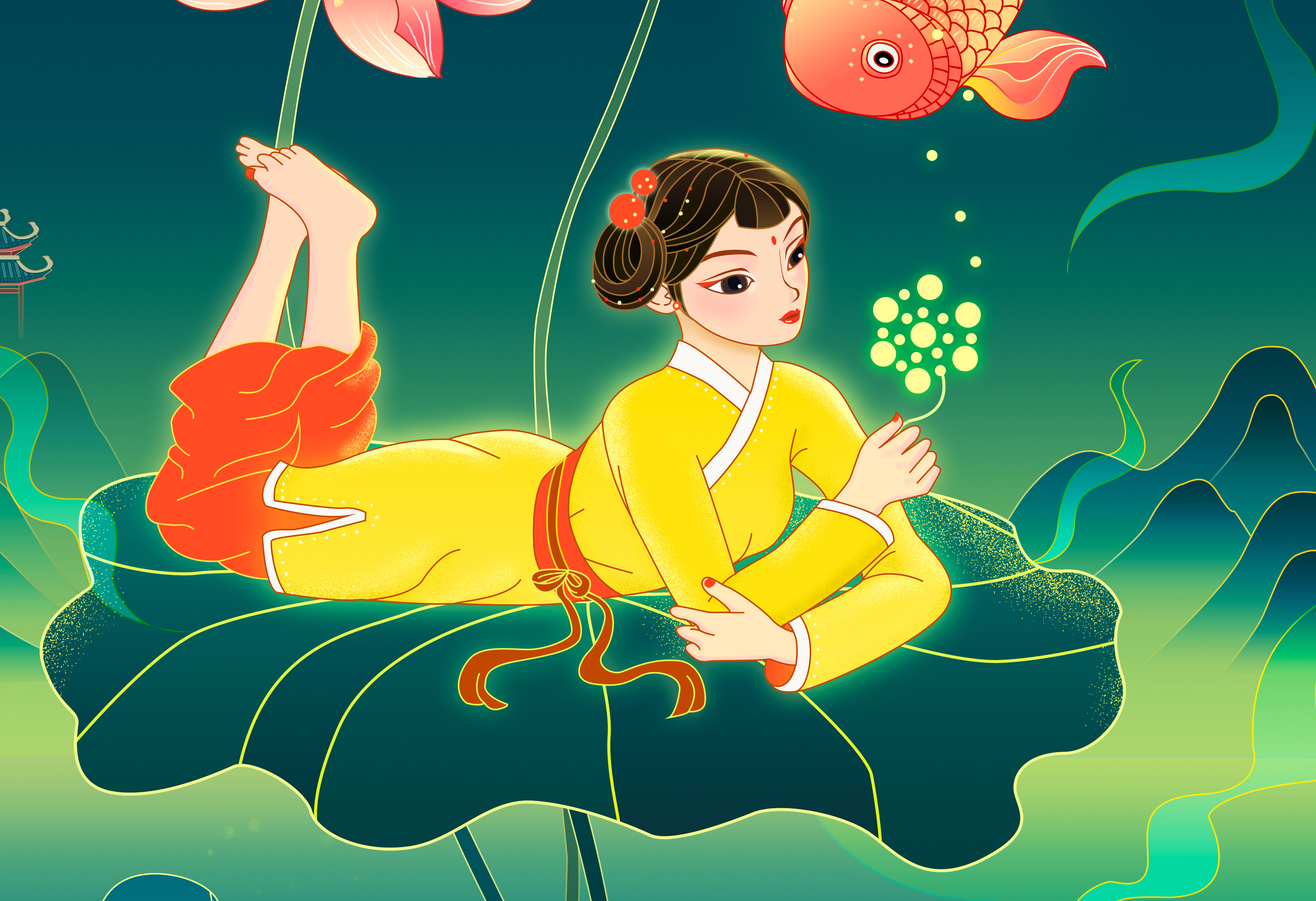 二十四节气之夏至夏日的荷花小仙子