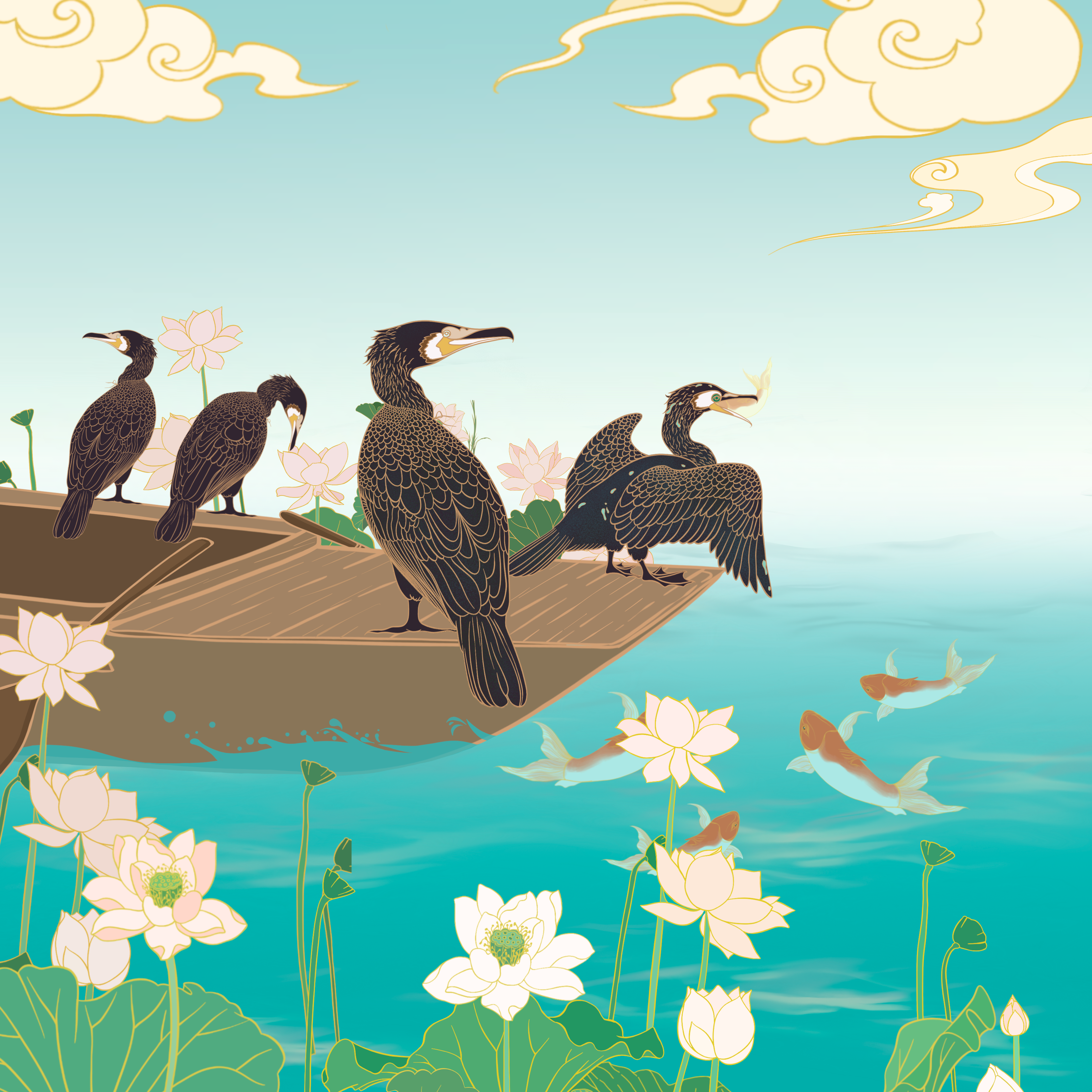 白洋淀渔文化文创设计