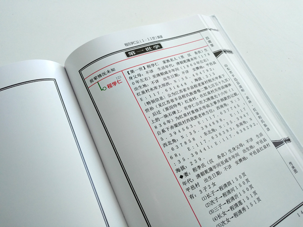 山东临沂程氏家谱画册制作