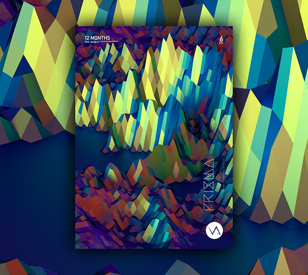 12 months 图形设计 动态图像设计 插图-古田路9号-品牌创意/版权保护