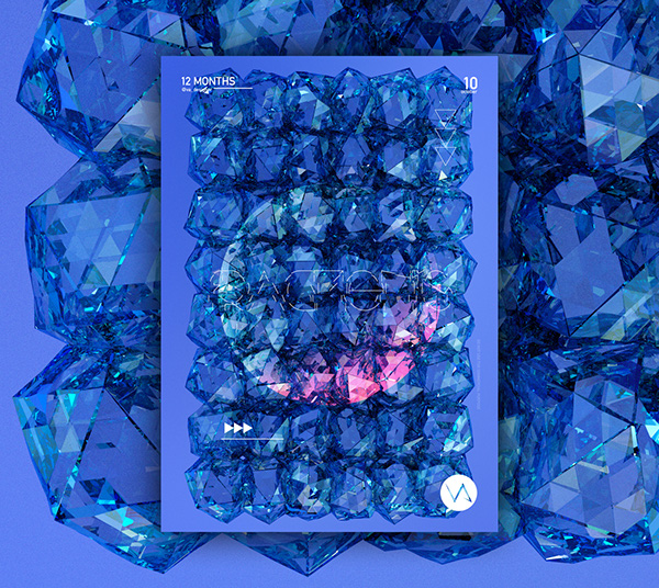 12 months 图形设计 动态图像设计 插图-古田路9号-品牌创意/版权保护