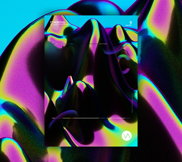 12 months 图形设计 动态图像设计 插图-古田路9号-品牌创意/版权保护